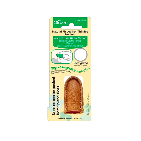CLOVER Thimble Natural Fit Leather | Mollies Make And Create NZ