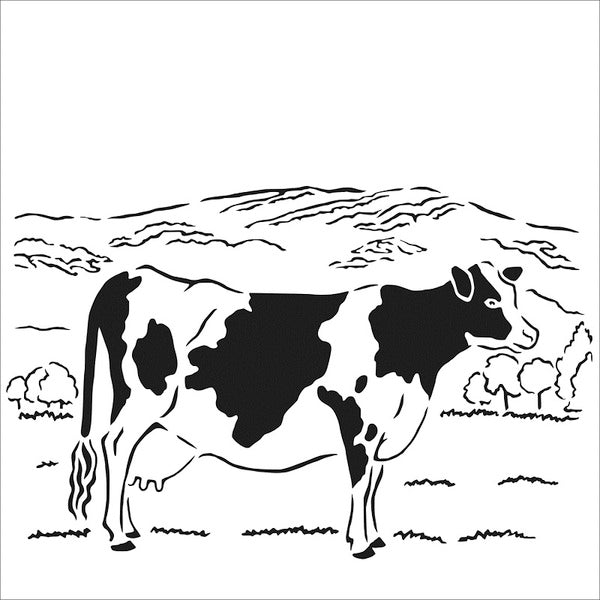 TCW Stencil Bessie Cow | Mollies Make And Create NZ
