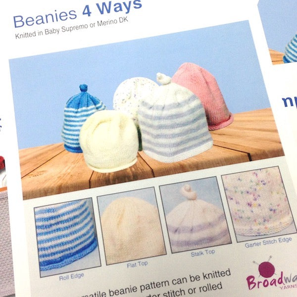 PATTERN 4 x Baby to Adult Beanees 4PLY or DK | Mollies Make And Create NZ