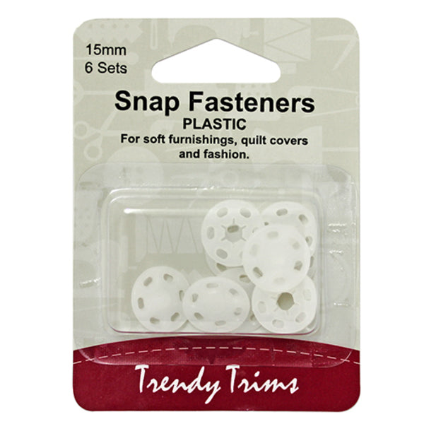 TRENDY TRIMS Plastic Snap Fasteners | Mollies Make And Create NZ