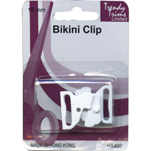 TRENDY TRIMS Bikini Clip White 18mm / Mollies New Zealand