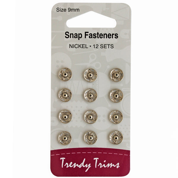 TRENDY TRIMS Snap Fasteners Nickle | Mollies Make And Create NZ