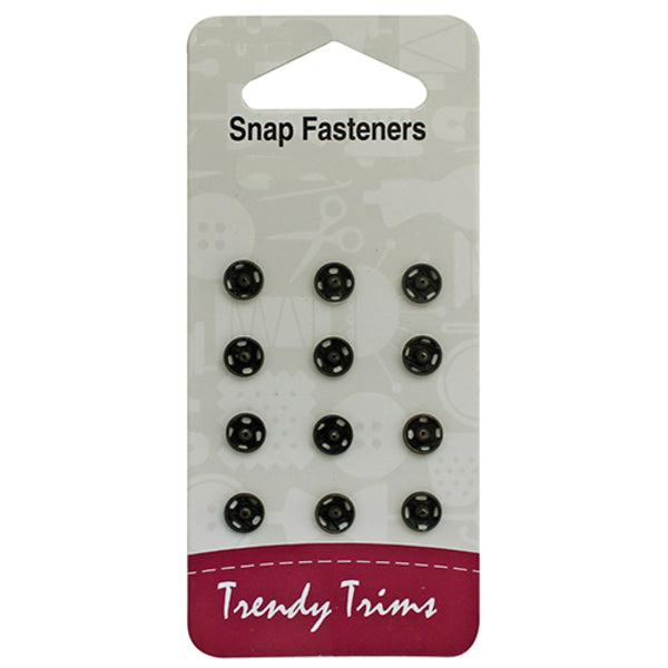 TRENDY TRIMS Snap Fasteners Black | Mollies Make And Create NZ