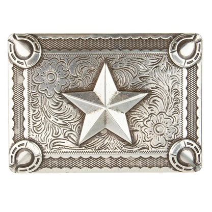 IVAN Star & Horseshoe Trophy Buckle Antique Silver 38mm (1-1 2") / Mollies New Zealand
