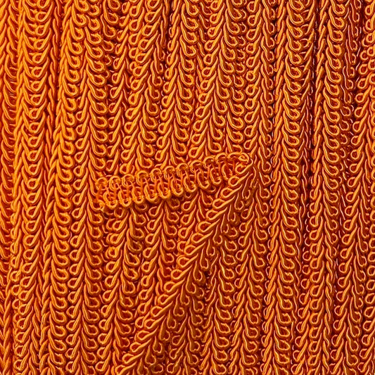 GIMP BRAID French 10mm Orange Per meter / Mollies New Zealand