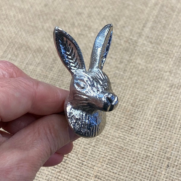 METAL KNOB Mr Rabbit Silver | Mollies Make And Create NZ