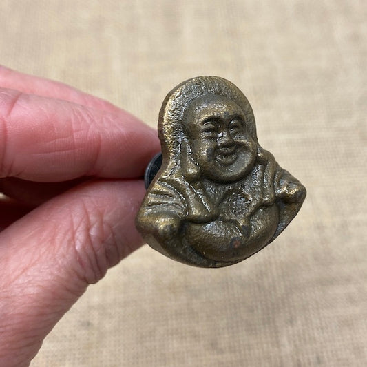 METAL KNOB Small Happy Buddha | Mollies Make And Create NZ