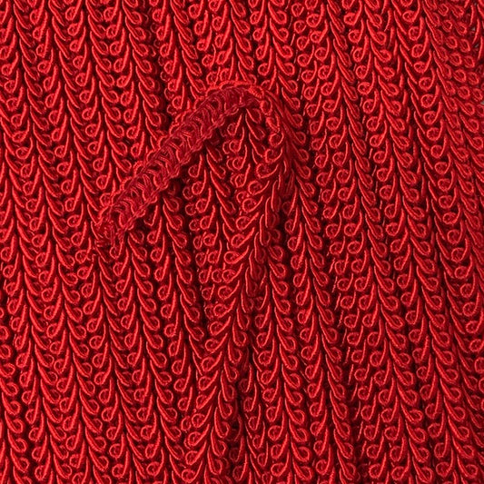 GIMP BRAID French 10mm Red Per meter / Mollies New Zealand
