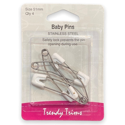 TRENDY TRIMS Baby Safety Pins | Mollies Make And Create NZ