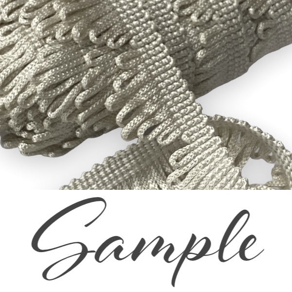 LOOPED GIMP FRINGE Light Beige 25mm / Mollies New Zealand