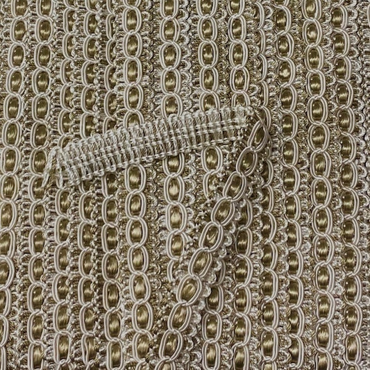 GIMP BRAID Fancy 15mm Taupe Per meter / Mollies New Zealand