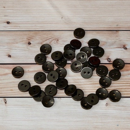 SULLIVANS Button 2-Hole Black 10mm / Mollies New Zealand