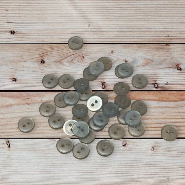 SULLIVANS Button 2-Hole Grey 10mm / Mollies New Zealand