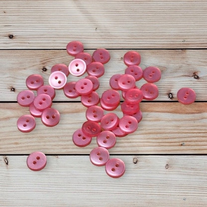 SULLIVANS Button 2-Hole Pink 10mm / Mollies New Zealand