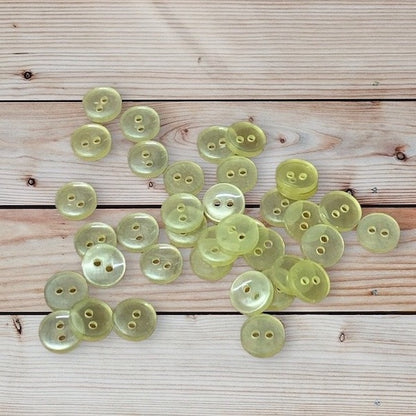 SULLIVANS Button 2-Hole Lemon 10mm / Mollies New Zealand