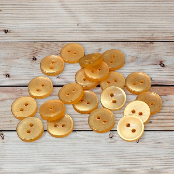 SULLIVANS Button 2-Hole Gold 14mm / Mollies New Zealand