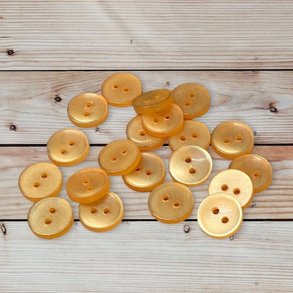 SULLIVANS Button 2-Hole Gold 14mm / Mollies New Zealand