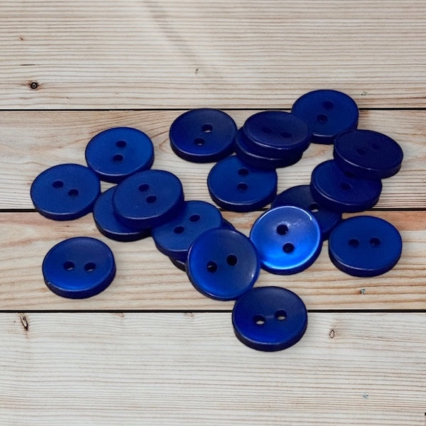 SULLIVANS Button 2-Hole Navy 14mm / Mollies New Zealand