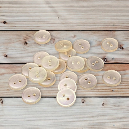 SULLIVANS Button 2-Hole Cream 14mm / Mollies New Zealand