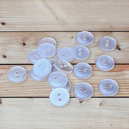 SULLIVANS Button 2-Hole Frosted 14mm / Mollies New Zealand