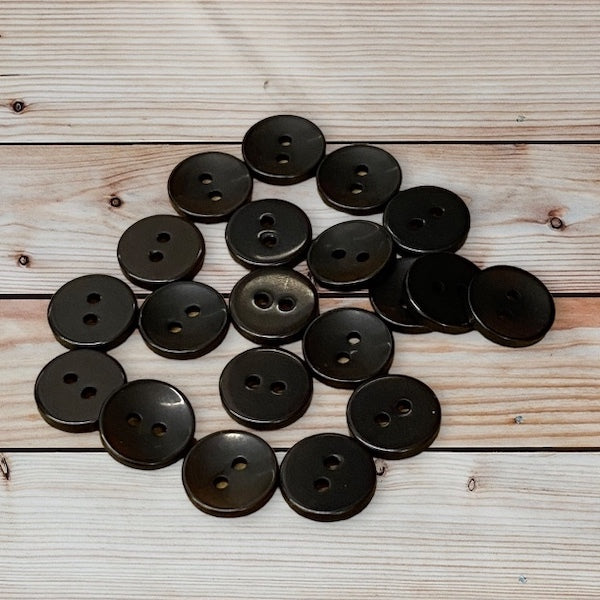 SULLIVANS Button 2-Hole Brown 14mm / Mollies New Zealand