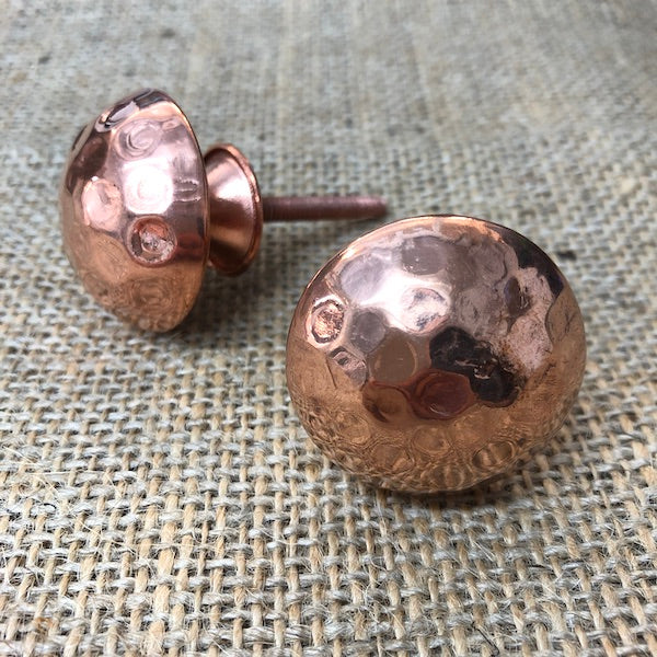 METAL KNOB Copper Hammered | Mollies Make And Create NZ