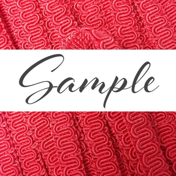 GIMP BRAID Scroll 15mm Cherry Red / Mollies New Zealand