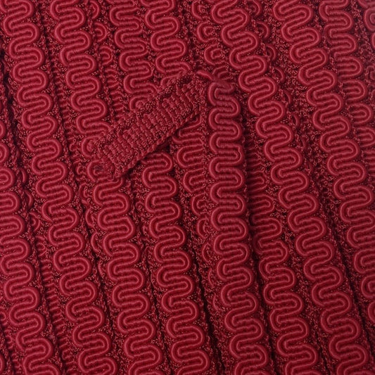 GIMP BRAID Scroll 15mm Bordeaux Per meter / Mollies New Zealand