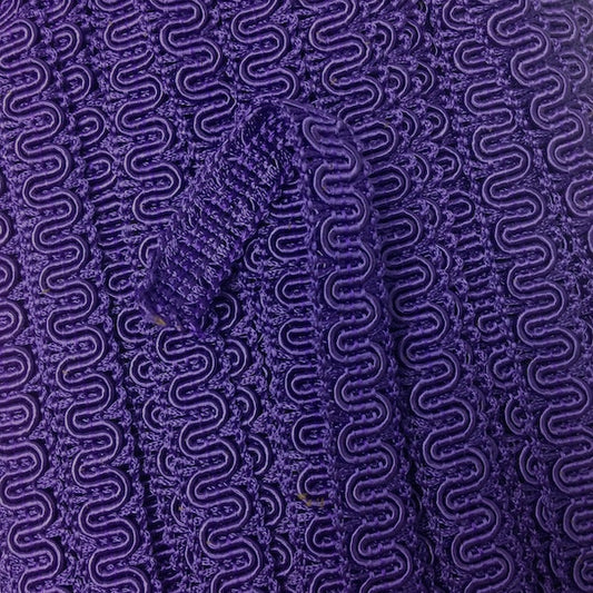 GIMP BRAID Scroll 15mm Purple Per meter / Mollies New Zealand