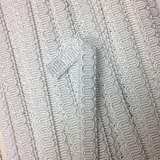 GIMP BRAID Scroll 15mm Pure White Per meter / Mollies New Zealand