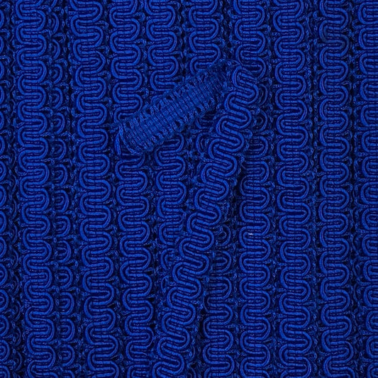 GIMP BRAID Scroll 15mm Royal Blue Per meter / Mollies New Zealand
