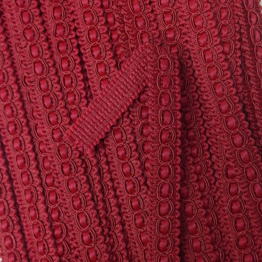 GIMP BRAID Fancy 15mm Love Red Per meter / Mollies New Zealand