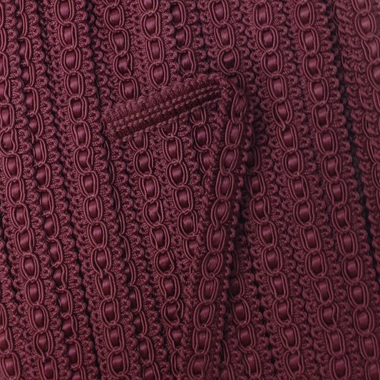 GIMP BRAID Fancy 15mm Maroon Per meter / Mollies New Zealand