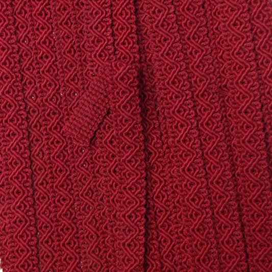 GIMP BRAID Ziggy 12mm Red Per meter / Mollies New Zealand