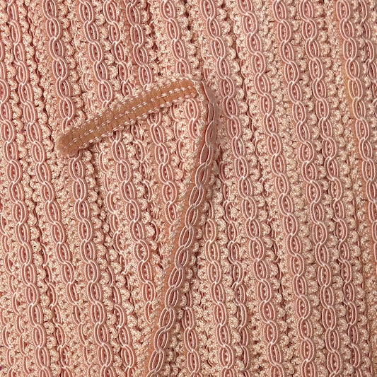 GIMP BRAID Trix-Loop 10mm Peach Per meter / Mollies New Zealand