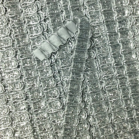GIMP BRAID Metallic 10mm Silver Per meter / Mollies New Zealand