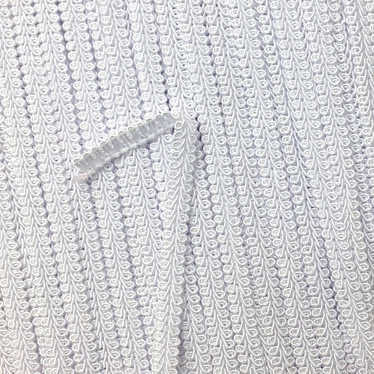 GIMP BRAID French 10mm White Per meter / Mollies New Zealand