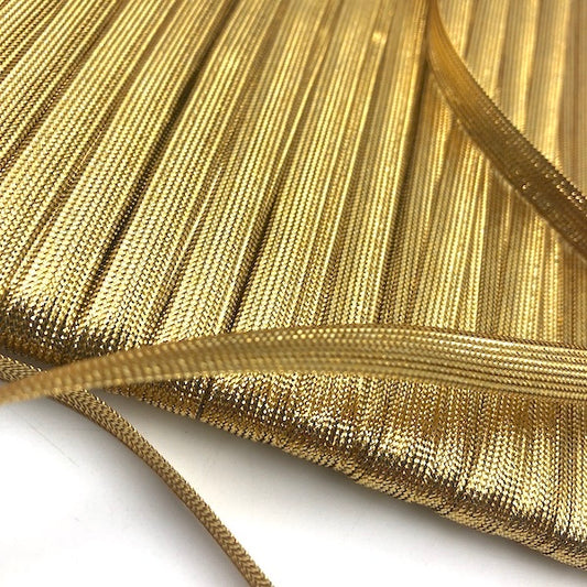 GIMP BRAID Metallic 8mm Lurex Gold Per meter / Mollies New Zealand