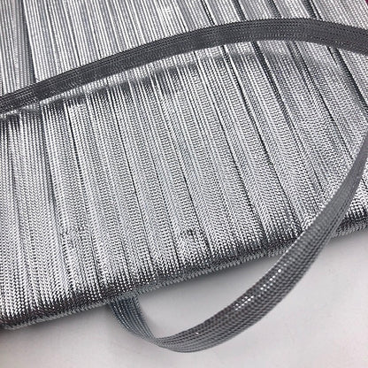 GIMP BRAID Metallic 8mm Lurex Silver Per meter / Mollies New Zealand