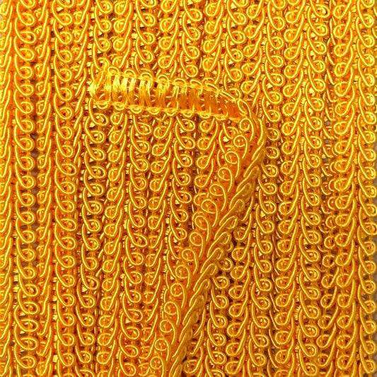 GIMP BRAID French 10mm Yellow Gold Per meter / Mollies New Zealand