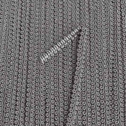 GIMP BRAID French 8mm Silver Grey Per meter / Mollies New Zealand