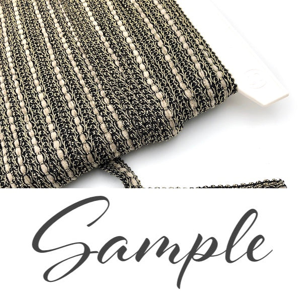 GIMP BRAID Laced 15mm Black Gold Taupe / Mollies New Zealand