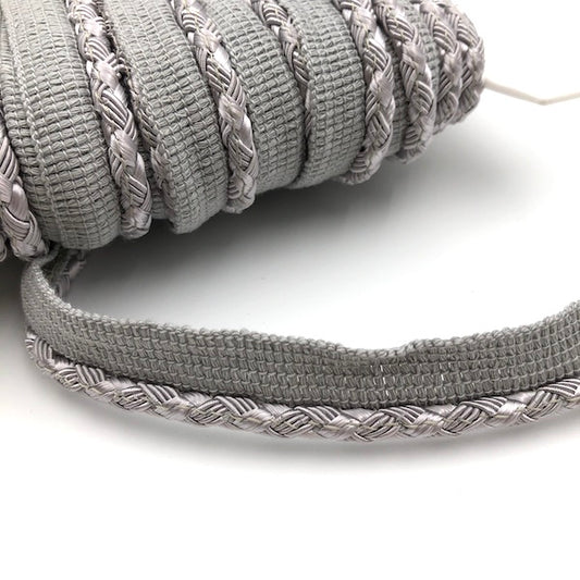 FLANGED CORD Silver Braided | Mollies Make And Create NZ
