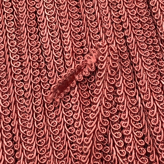 GIMP BRAID French 12mm Dark Salmon Per meter (2nds*) / Mollies New Zealand