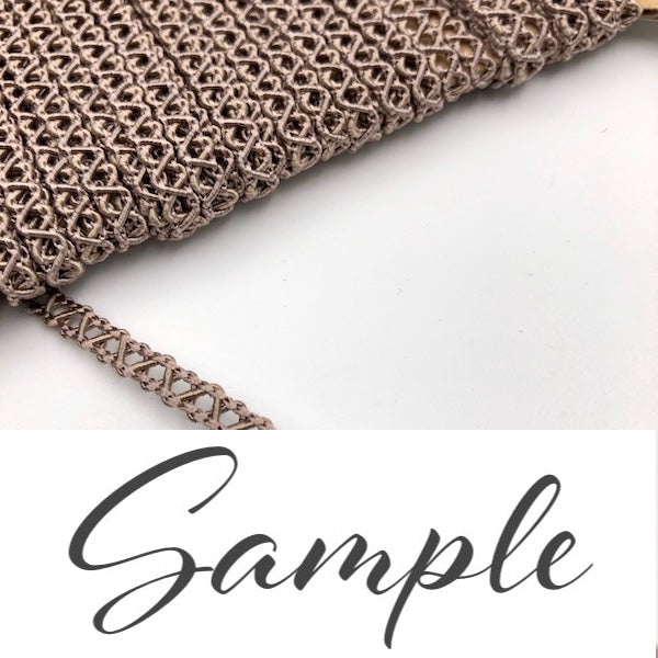 GIMP BRAID Lattice 4mm Beige / Mollies New Zealand