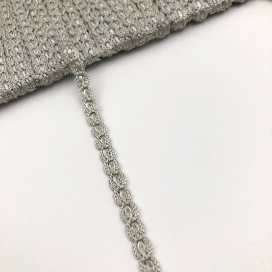 GIMP BRAID Link 6mm Grey Per meter / Mollies New Zealand
