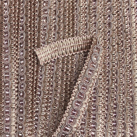 GIMP BRAID Fancy 15mm Two-Tone Pink Per meter / Mollies New Zealand