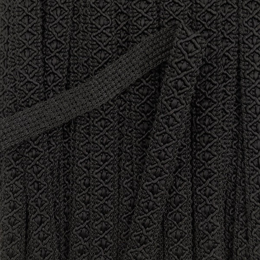 GIMP BRAID Ziggy 14mm Black Per meter / Mollies New Zealand