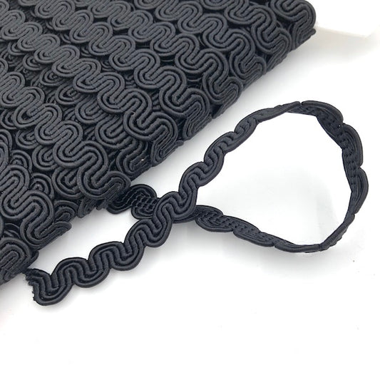 GIMP BRAID Curved 13mm Black | Mollies Make And Create NZ
