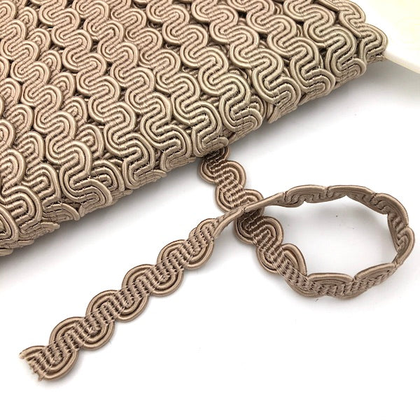 GIMP BRAID Curved 13mm Taupe | Mollies Make And Create NZ